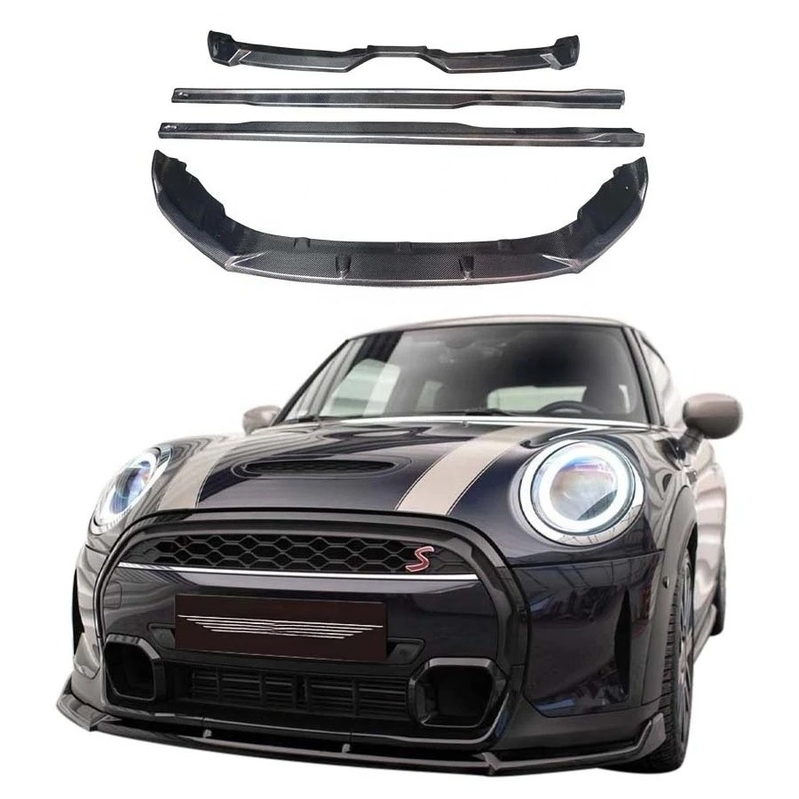 Mini Cooper S F56 Body Kits Carbon Fiber Front Lip with Rear Diffuser Side Skirts Splitter New Condition Bumper Exhaust Cut-Outs